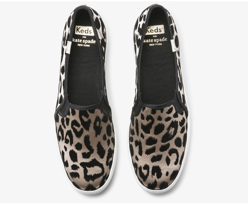 Slip Ons Keds Mujer Leopardo - Kate Spade New York Triple Decker Flocked Leopard - 543-MRZGYU